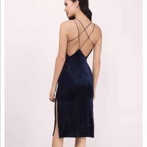 NWT Tobi navy velvet dress